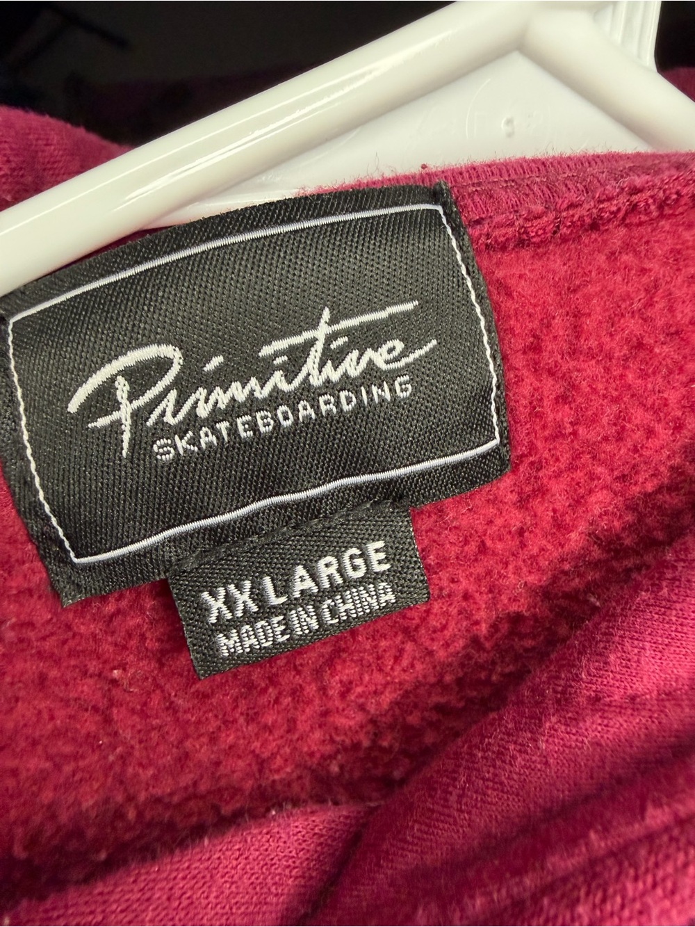 Primitive Script Logo Pullover in Deep Pink - Picture 5 of 5